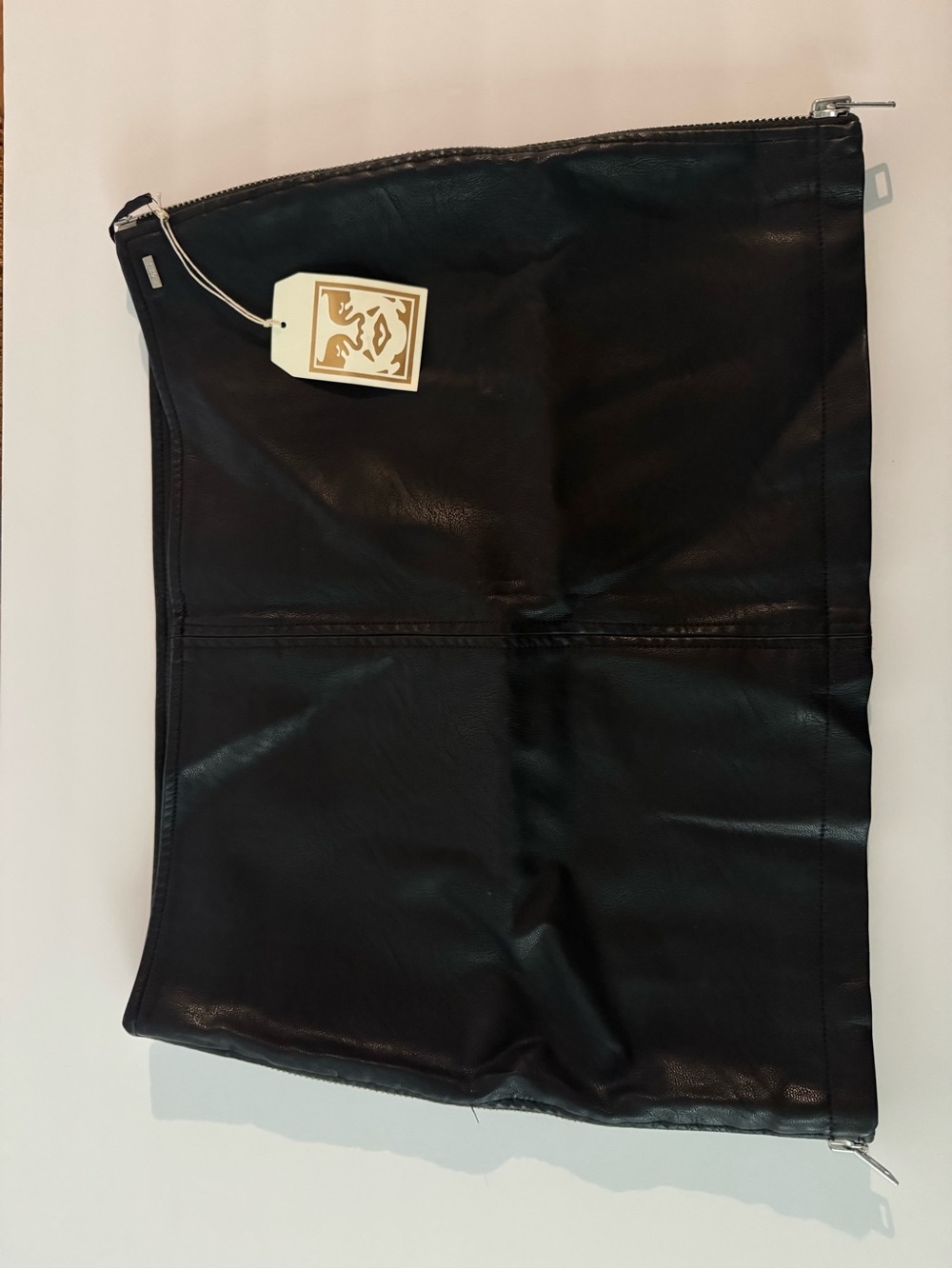 Faux leather skirt